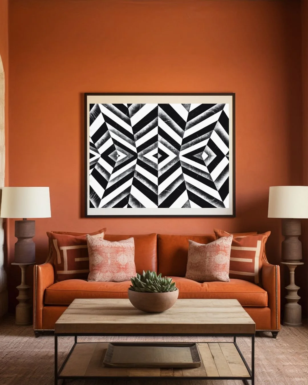 black-and-white photography with a geometric theme and shades of grey mochup