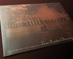 University of Virginia, Lawn Resident Directory, 1895-1995
