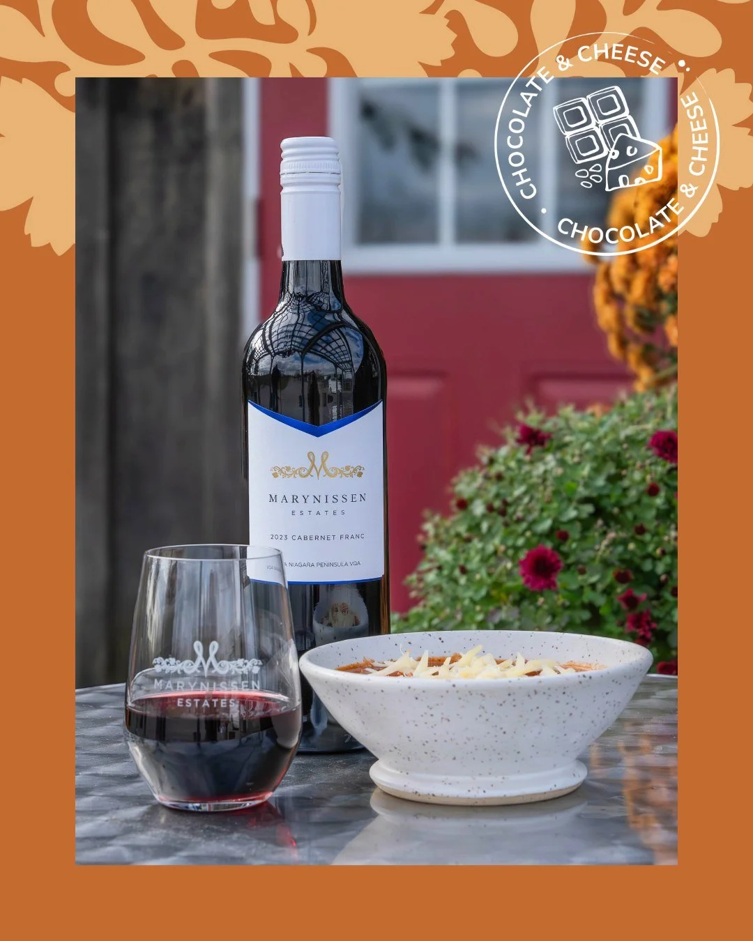 Wine, Chocolate &amp; Cheese is BACK! 🧀

Explore each winery at your own pace with the Wine, Chocolate &amp; Cheese Signature Tasting Pass and savour a perfectly crafted pairing at every stop.

🎟 Tickets are $65.95 (including taxes + fees) and will