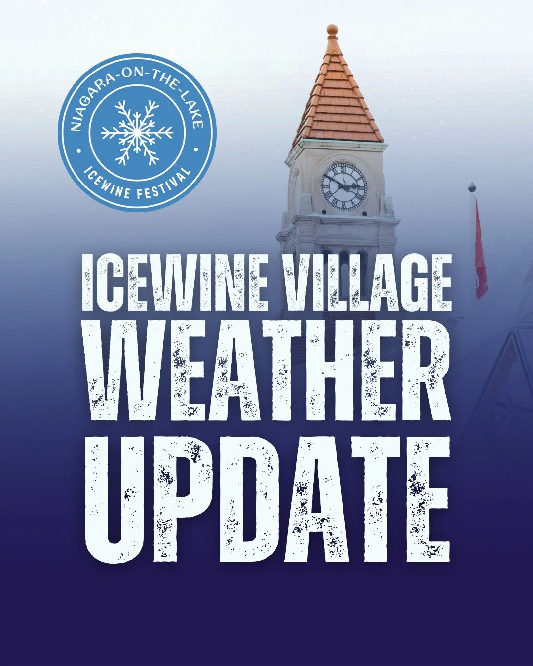 ❄️ Icewine Village Weather Update ❄️

We&rsquo;re keeping an eye on the weather this weekend, because January in Niagara likes to keep us on our toes.

Here&rsquo;s what you need to know:

✅ SATURDAY, JAN 24
Saturday is ON and proceeding as scheduled