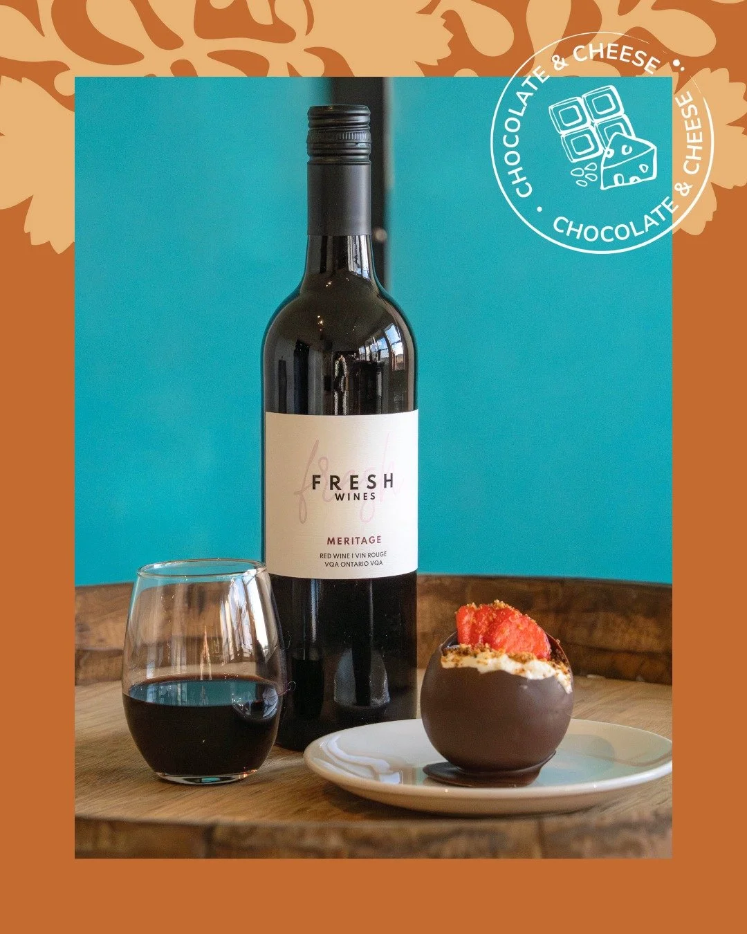 @FreshWines
🍷 FRESH Meritage 
🍽️ Strawberry Cheesecake Mousse in a Chocolate Cup

@Konzelmannwines
🍷 2023 Pinot Noir
🍽️ Vanilla Cheesecake

@Lakeviewwineco
🍷 2019 Malbec
🍽️ Arancini