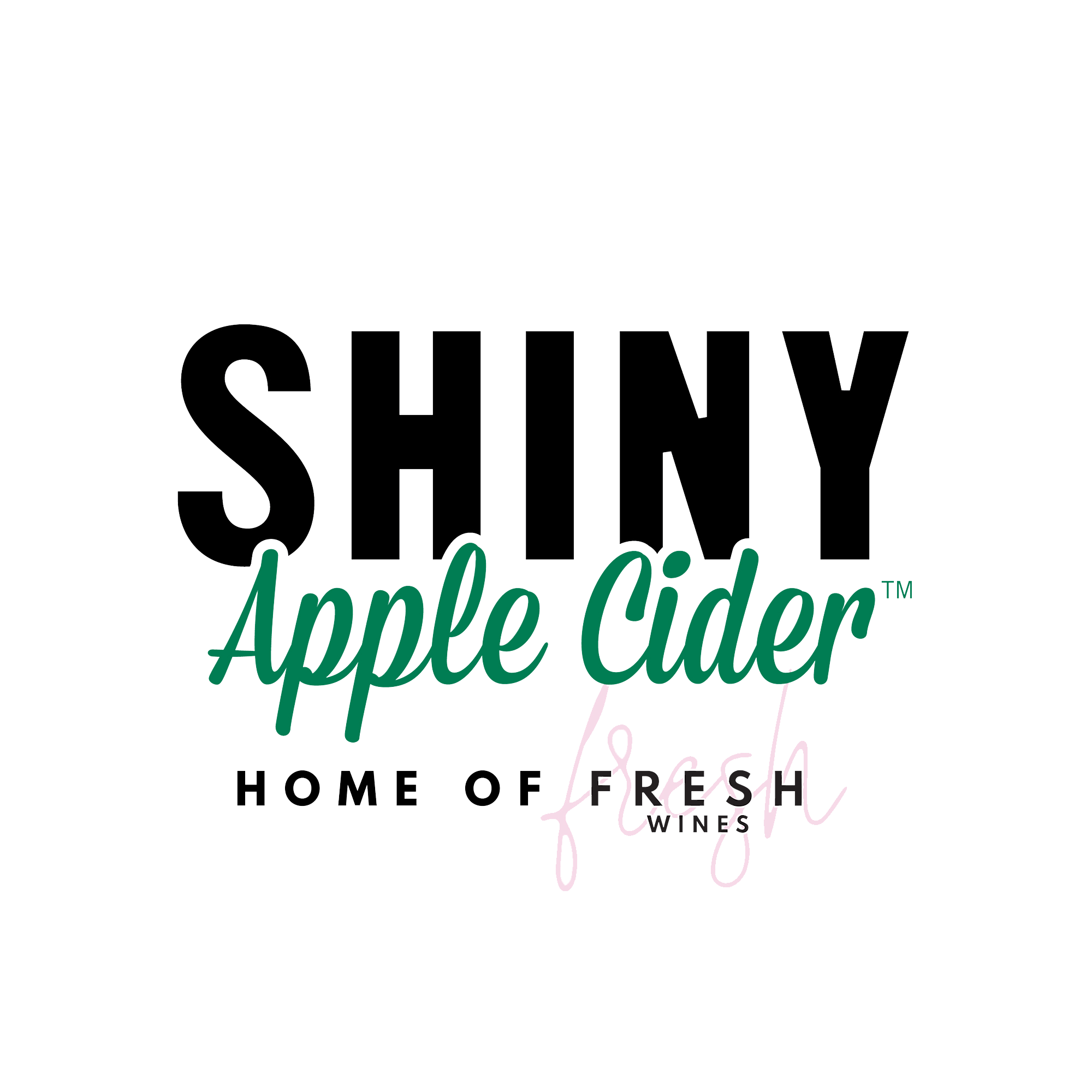 Logo for Shiny Apple Cider, Home of FRESH Wines