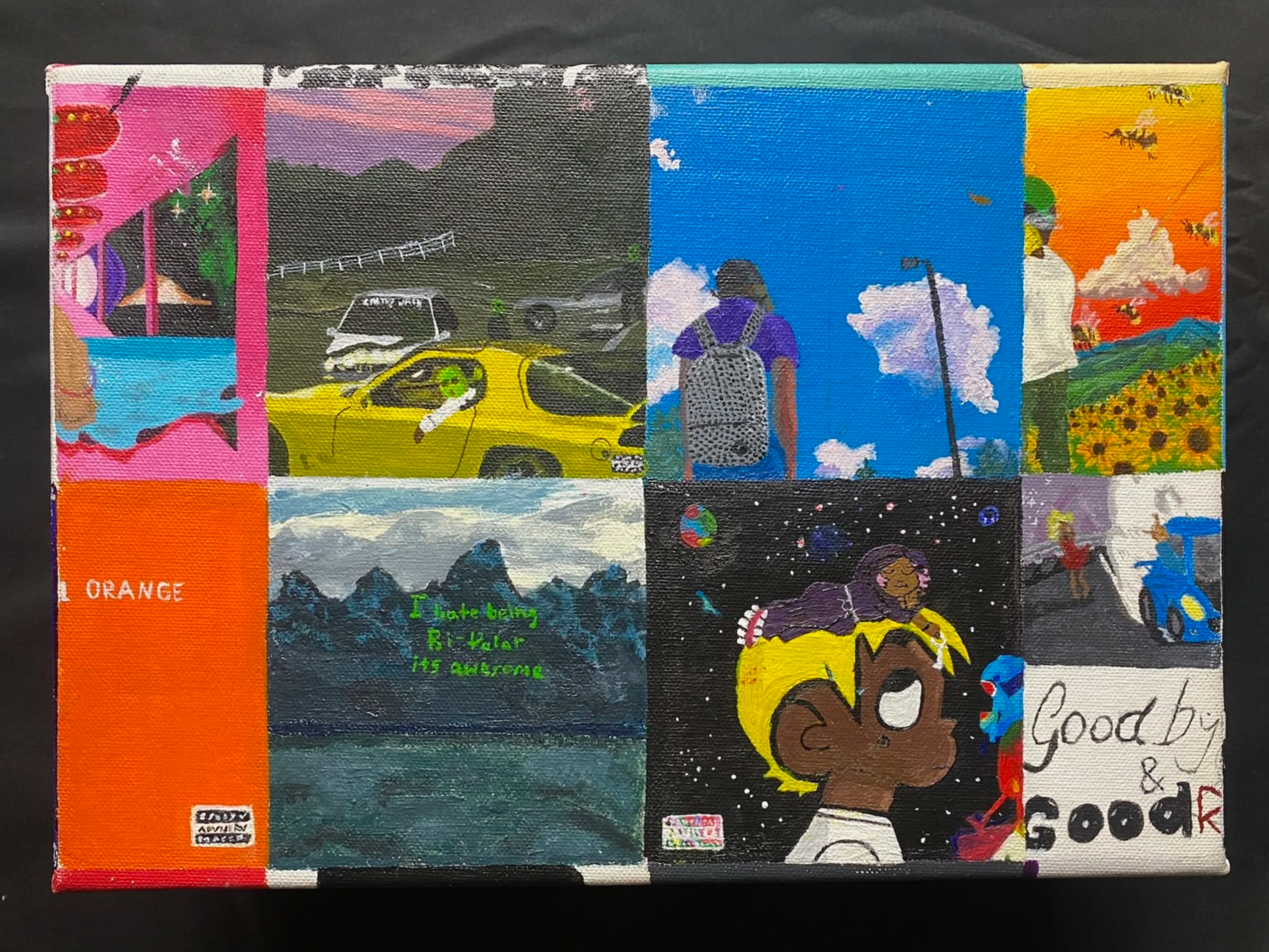 Memory box covered in music albums