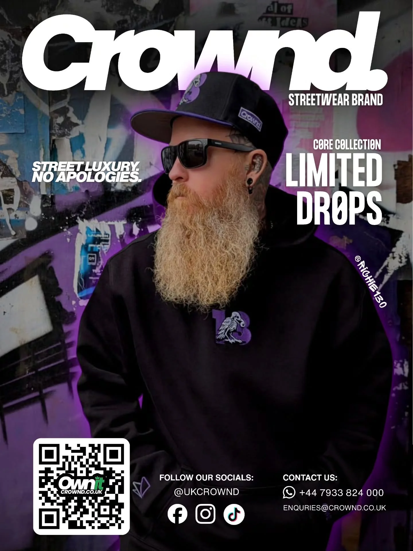 Street luxury. No apologies.
Built for the ones who don&rsquo;t ask for attention &mdash; they take it.
Core Collection + Limited Drops.
Own it. Rule your path.

🔗 Shop: crownd.co.uk
📸 @richie130

#Crownd #StreetwearUK #OwnIt #RuleYourPath #StreetL