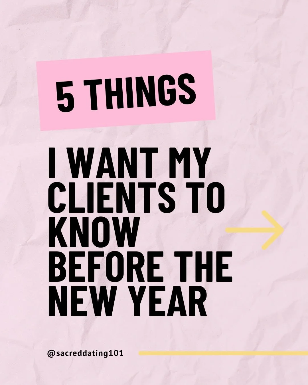 Before the New Year begins, here are 5 things I want every woman I work with to remember:
Your past doesn&rsquo;t disqualify you.
You don&rsquo;t need to be &ldquo;fixed&rdquo; to be loved.
Dating can be intentional, grounded, and joyful.
It&rsquo;s 