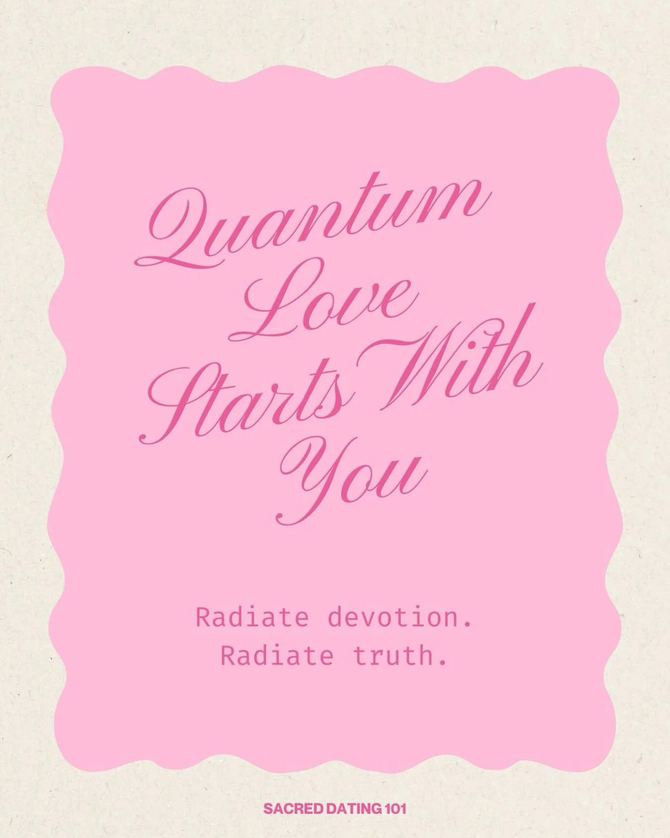 Your energy is your dating profile.
Not your photos. Not your bio.
But the vibration you radiate every day.

According to Quantum Love, your body is a tuning fork.
You attract not who you want, but who matches your frequency.

So if you&rsquo;re tire