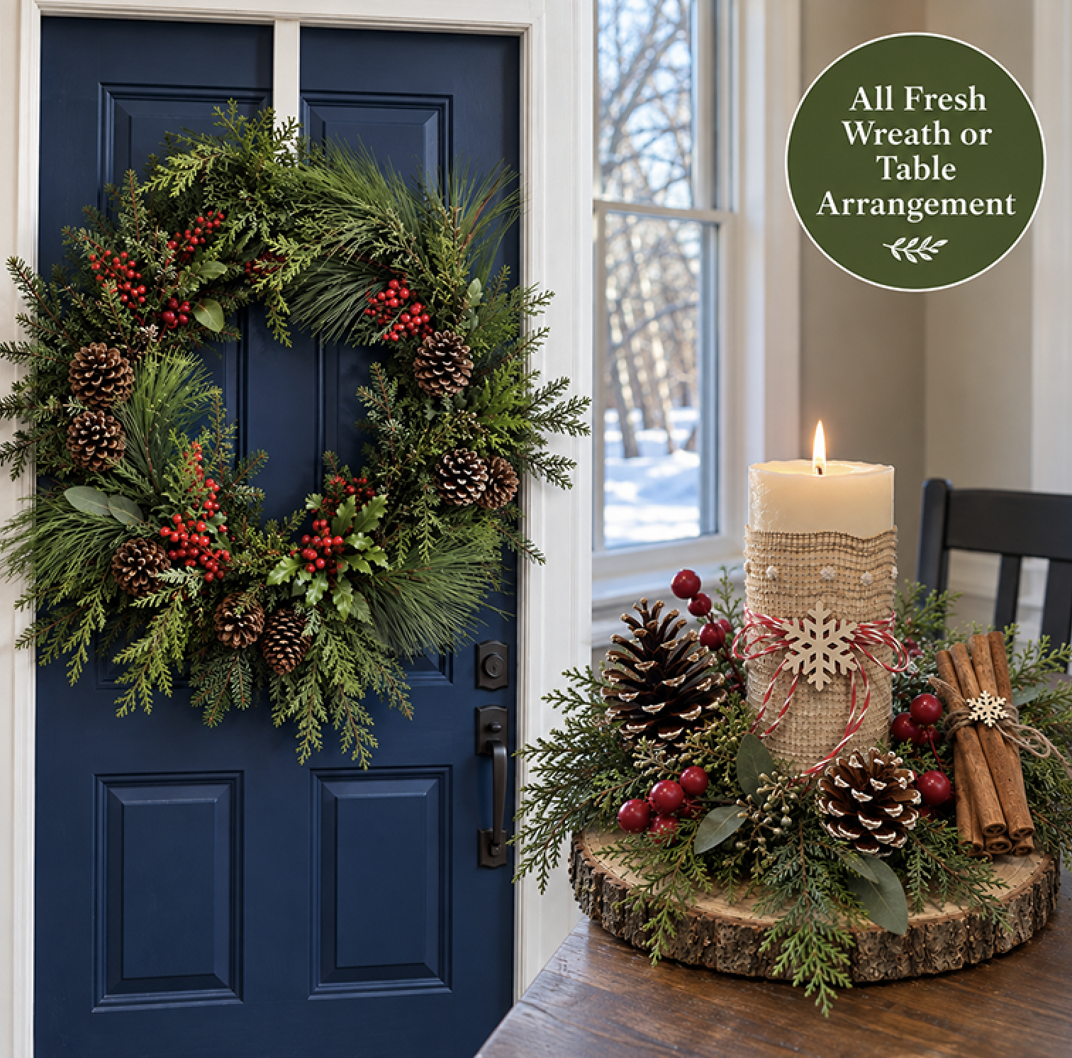 Fresh Evergreen Holiday Workshop - Fresh Wreath or Table Arrangement