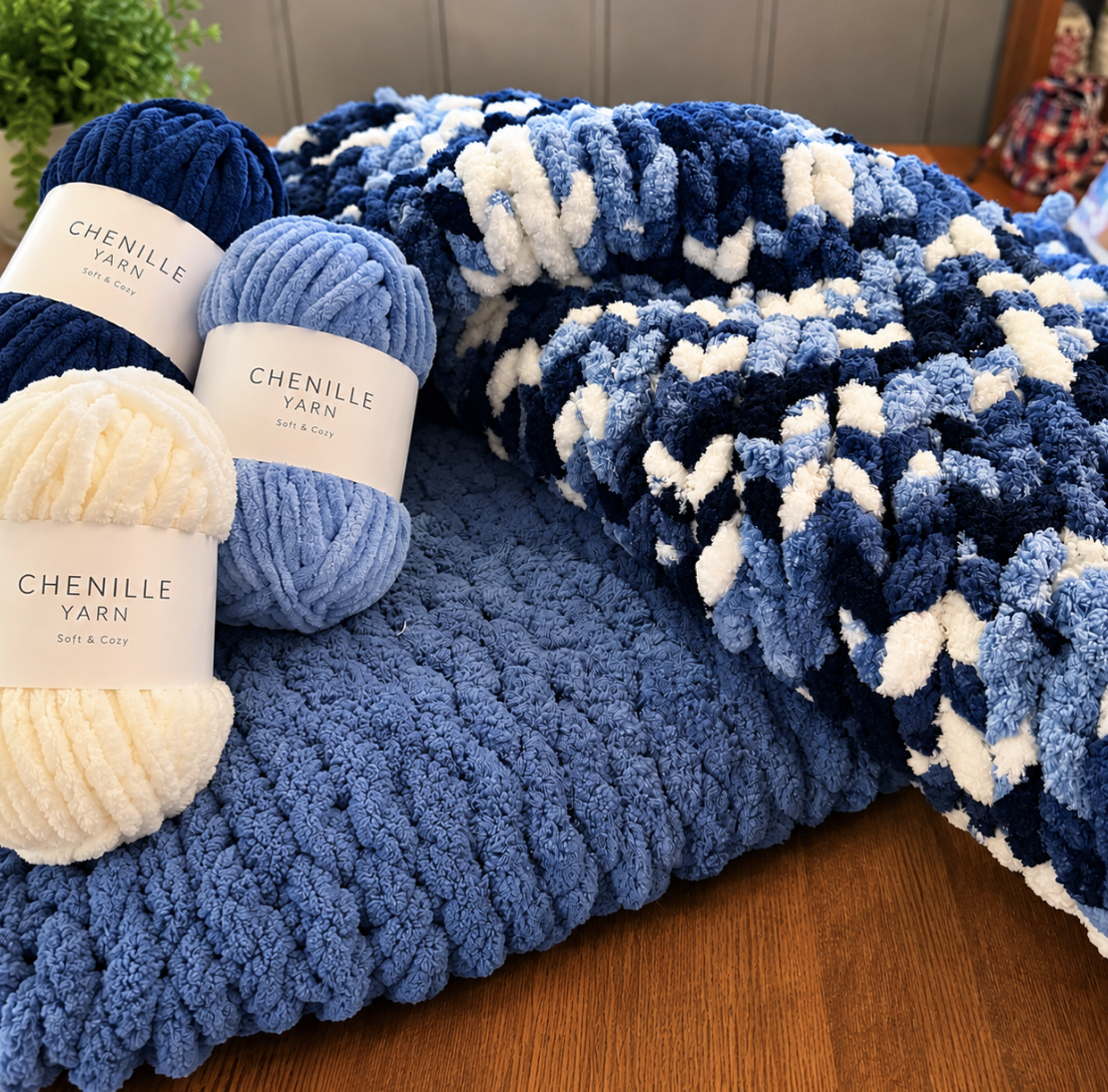 48"x48" Chunky Crochet Blanket Workshop
