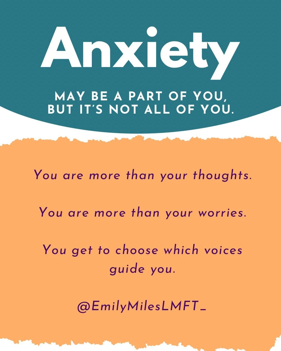 Anxiety may be a part of you, but it&rsquo;s not all of you.

Sometimes it helps to separate yourself from your anxiety instead of letting it define you. One playful way to do that? Give it a name. Like &ldquo;Karen&rdquo;. No one wants to listen to 