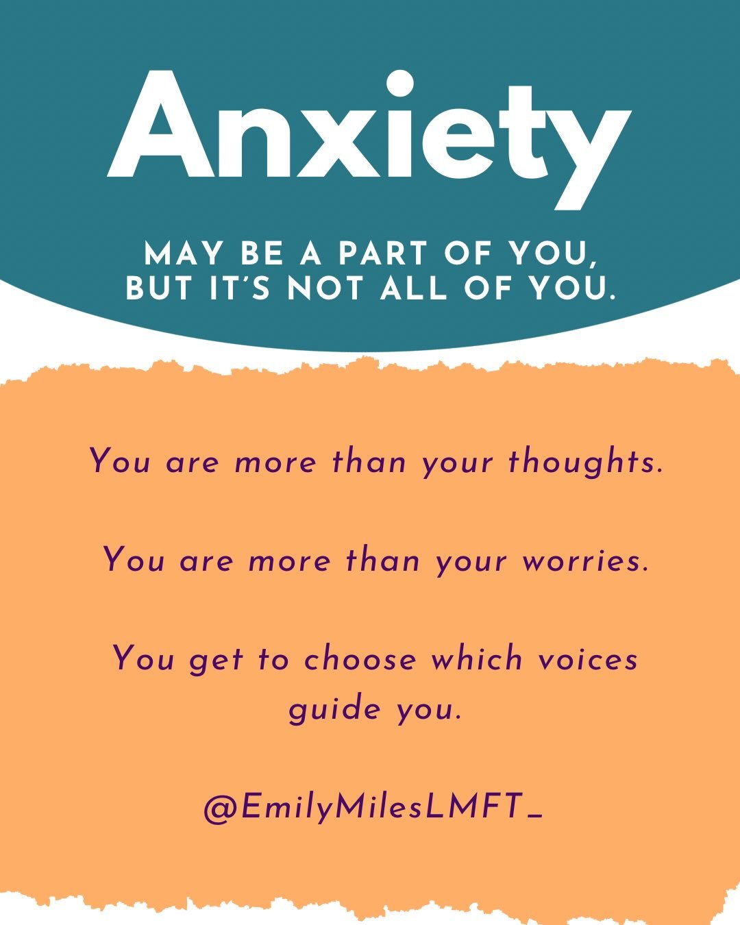 Anxiety may be a part of you, but it&rsquo;s not all of you.

Sometimes it helps to separate yourself from your anxiety instead of letting it define you. One playful way to do that? Give it a name. Like &ldquo;Karen&rdquo;. No one wants to listen to 