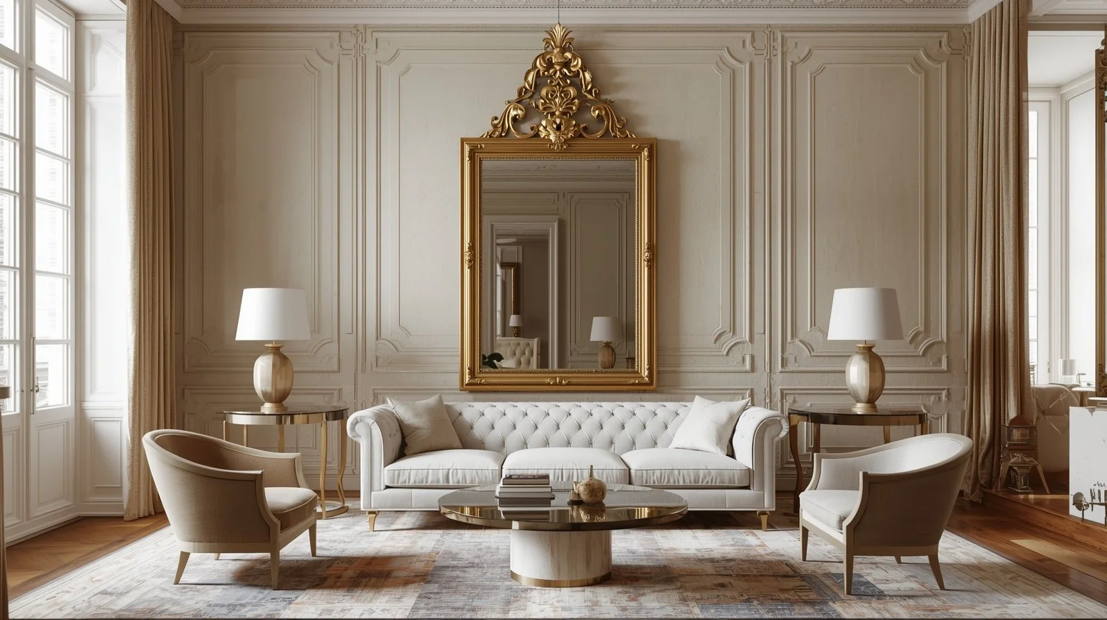 Lucid_Origin_Parisian_interior_with_oversized_gilded_mirror_le_0.jpg