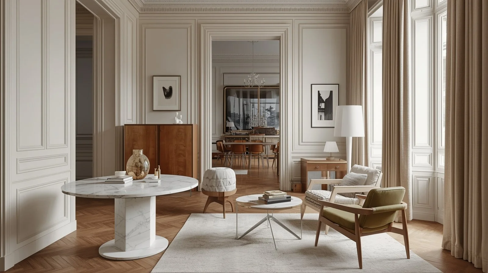 Lucid_Origin_Parisian_apartment_interior_mixing_design_periods_0.jpg
