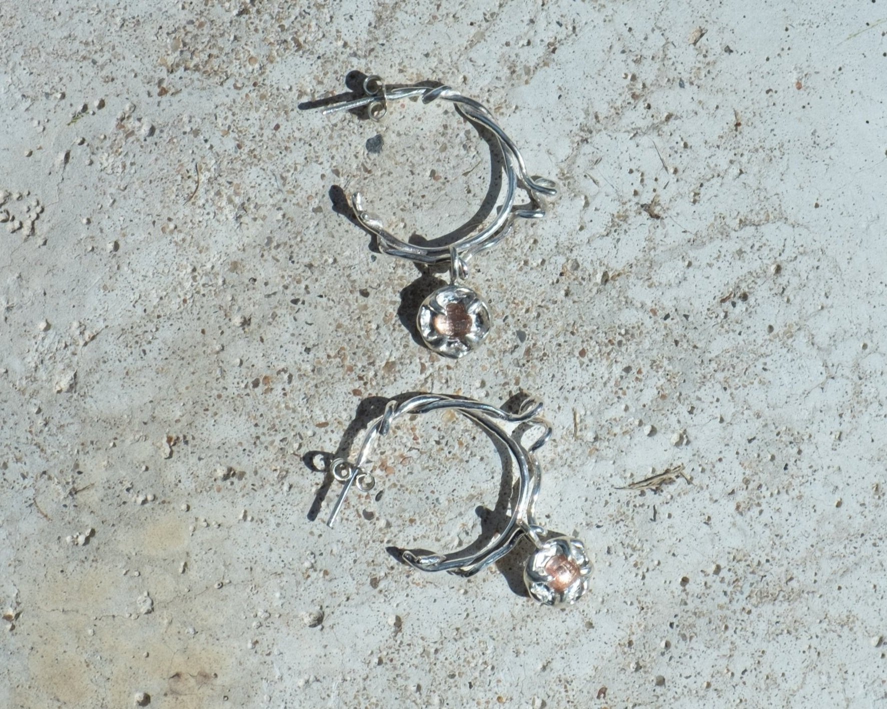 Tendril & Sunstone Hoops