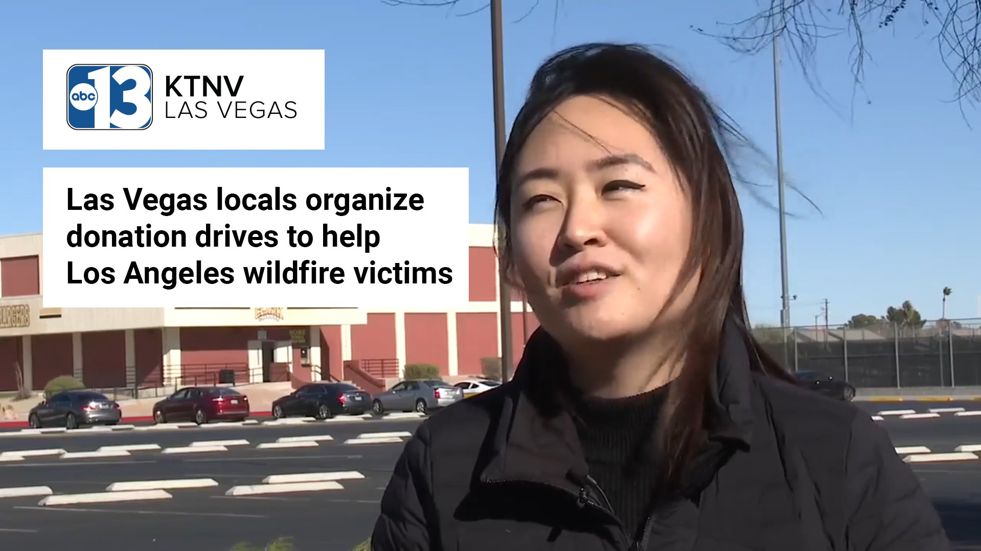 ABC13 KTNV Promotes YCN SoCal Fires Donation Campaign
