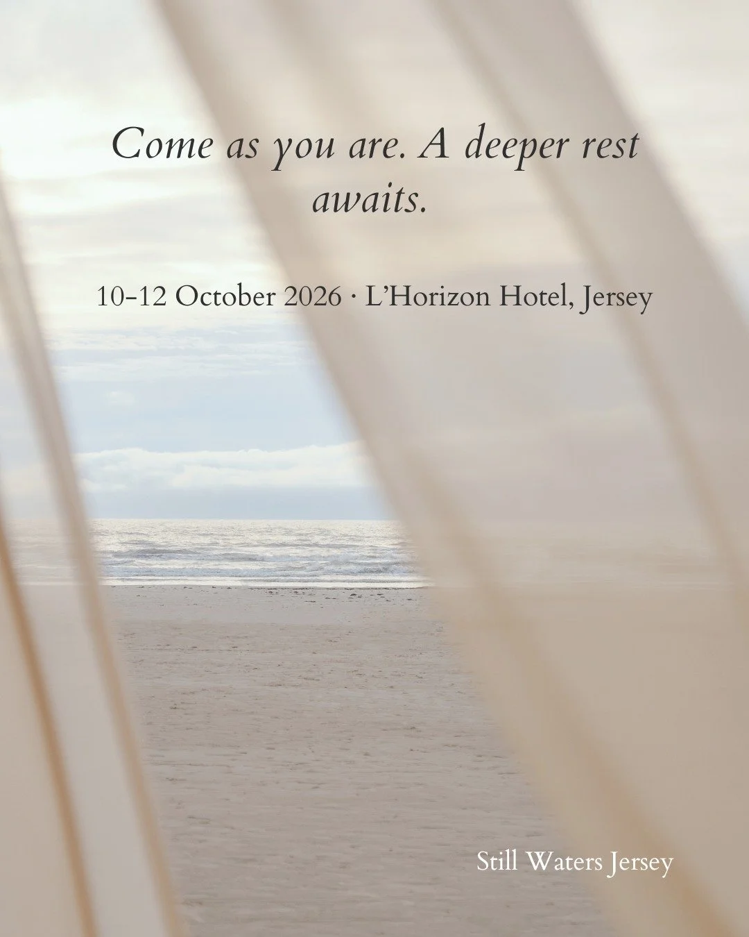 Spaces are filling up for our October retreat.

Two days at L'Horizon Hotel on the Jersey coast. Reflective teaching, time in nature, gentle Pilates, nourishing food, and long uninterrupted stretches of quiet.

But more than that &mdash; a chance to 