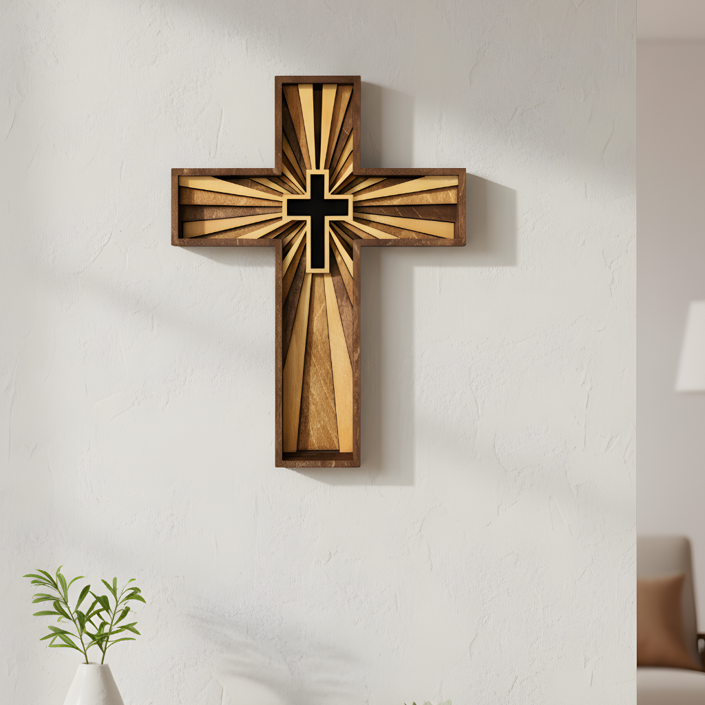 Layered Wood Cross