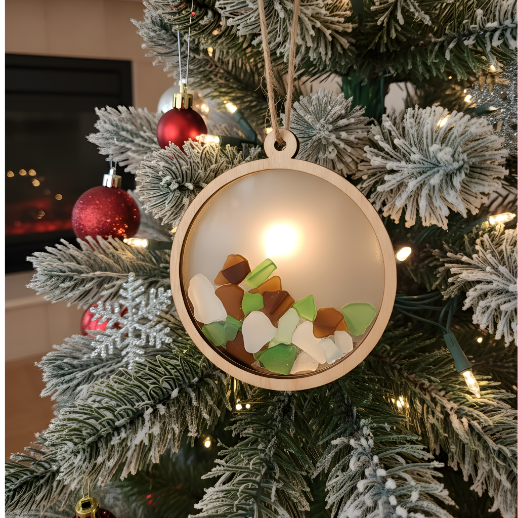 Sea Glass Ornament | Beach Glass Holder