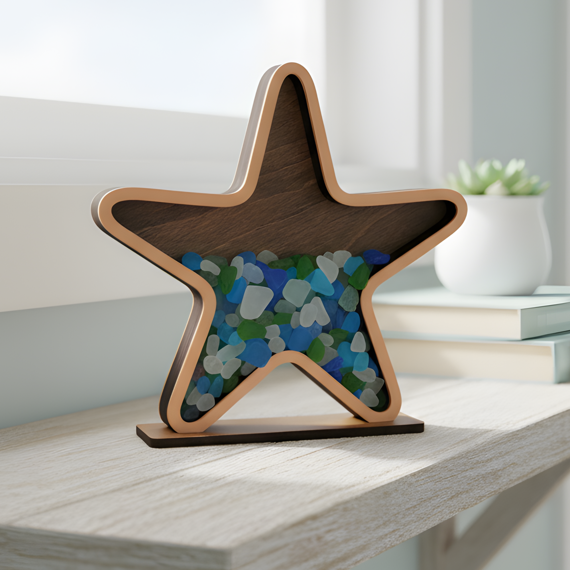 Starfish Sea Glass Display Box
