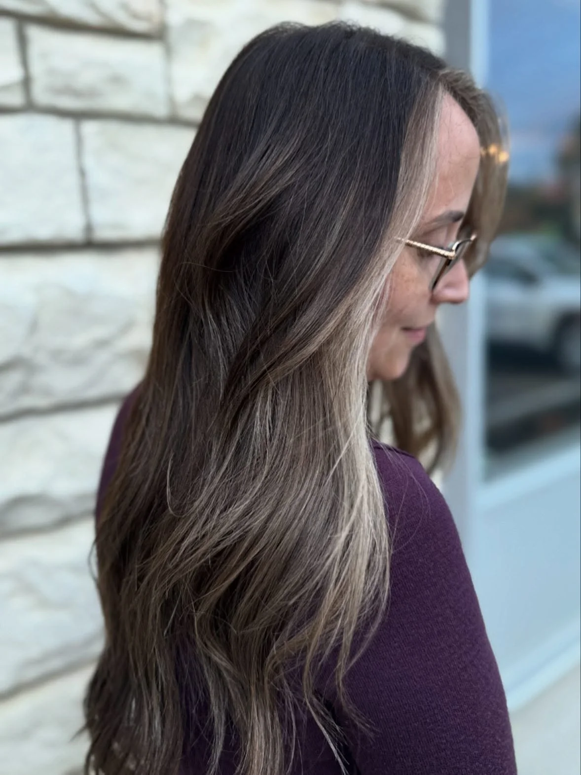 Nothing like a Little money piece refresh. 
This babe was a full foil blond, but is loving the darker dimension through out and brighter more towards the face 🍂 

Dare I say fall colors are coming 🙊
.
.
.
.
#yeg #yegsalon #yeghairsalon #yegstylist 