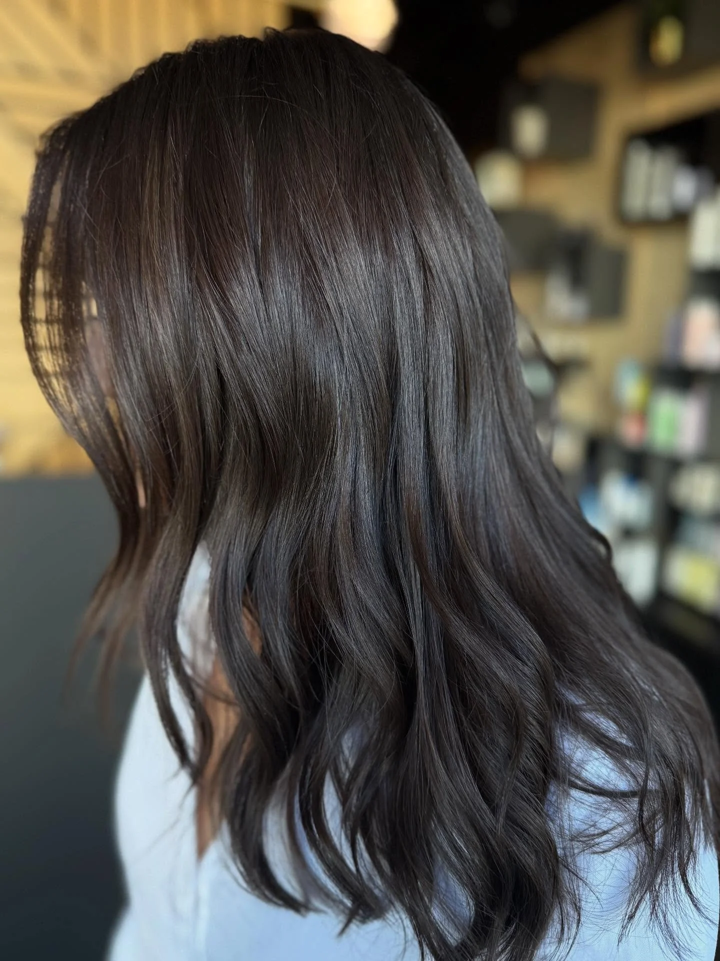 This stunning lady wanted a darker fall look that's rich but cooler-toned 🍂. No before pic, oops! 🙃 Who&rsquo;s going darker this fall?
.
.
.
.
.
.
#hair #edmontonhair #yeg #yeghairsalon #yeghair #yeghairstylist #edmonton #yegger #yegsmallbusiness 