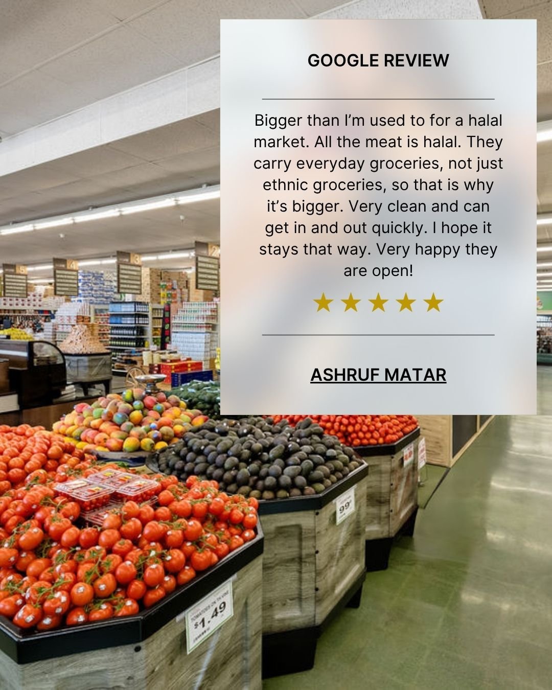⭐️ Another 5-star review&mdash;thank you for shopping with us, San Jose! 💛 #LaPrincesaBazaar #CustomerLove #sanjosecalifornia #muslimsofbayarea #halal #grocerystore #salesalesale #weeklydeals