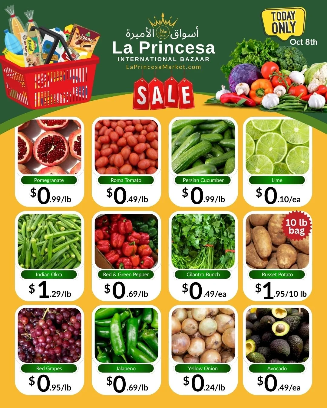 TODAY ONLY! Don't miss these incredible DEALS!

3074 Story Road, San Jose.
Daily 7 am - 10 pm.

#produce #deals #fresh #limitedtimeoffer