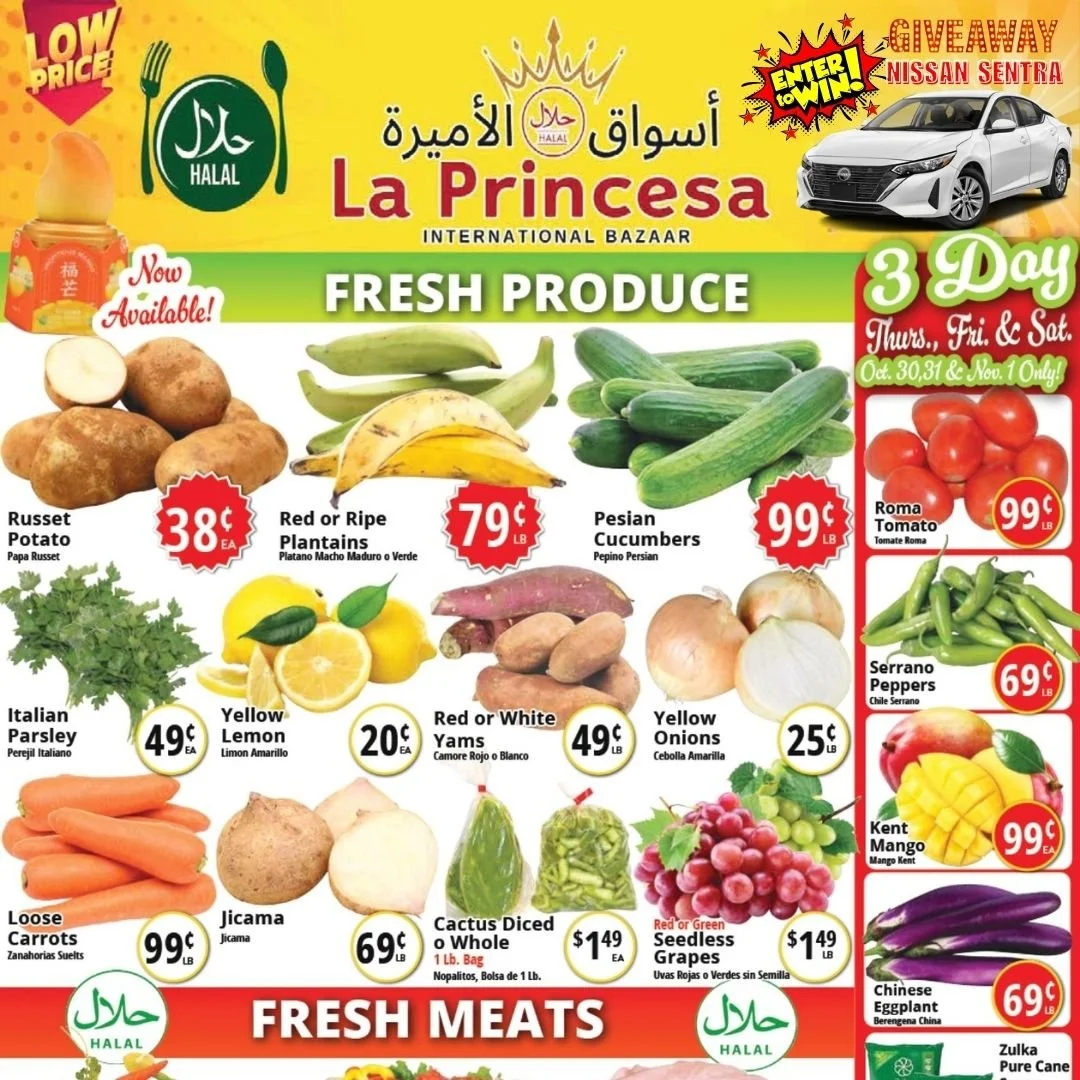Our Weekly Sale Flyer is here! SHOP these incredible DEALS starting tomorrow!

📍 3074 Story Road, San Jose
⏰ Open DAILY 7AM - 10PM

Valid: Oct 29 - Nov 4

#unbelievableprices #laprincesa #bayareahalal #megadeals #sanjosegrocery #stockupnow #toogoodt