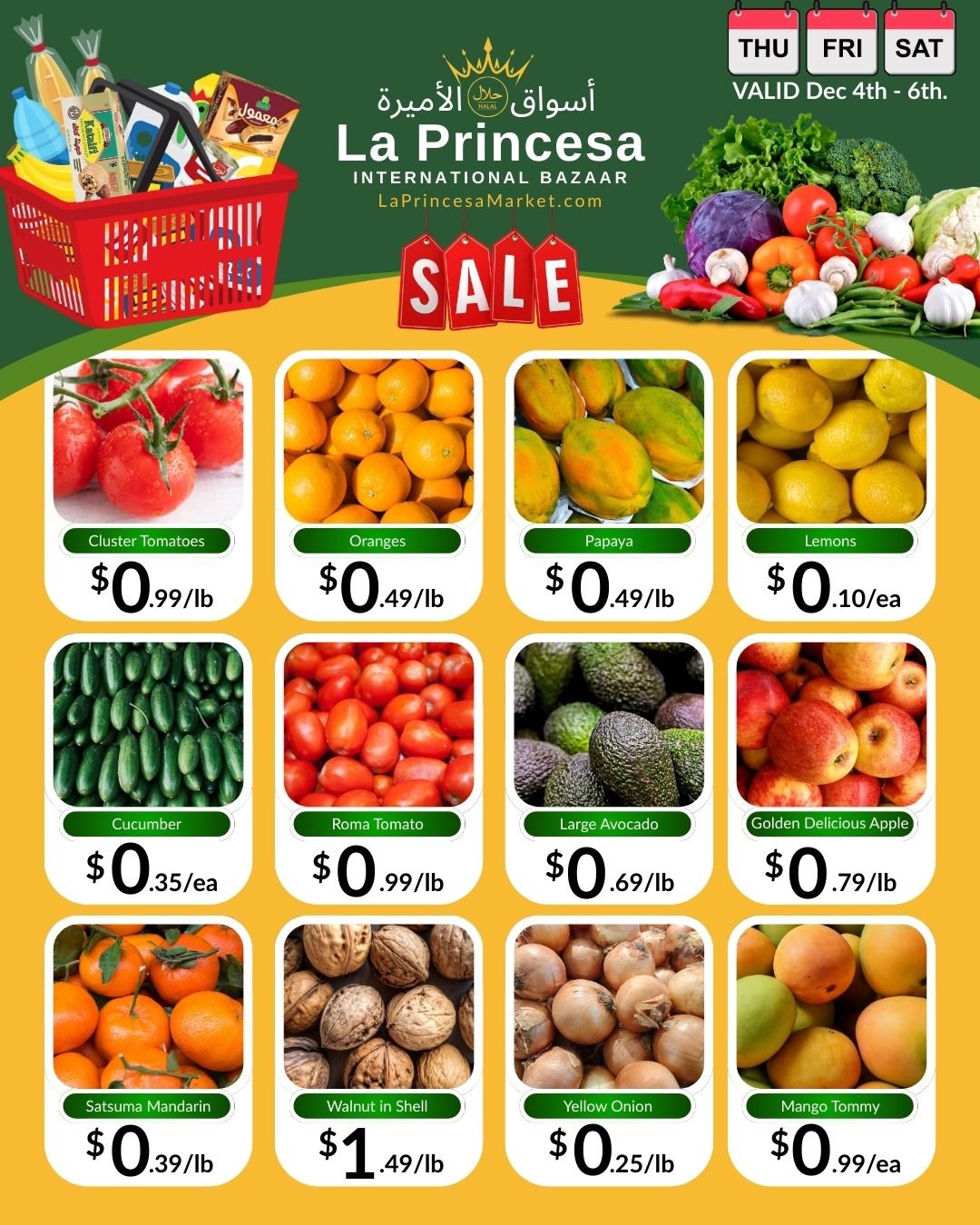 3 Days ONLY!! Don't miss these AMAZING DEALS! 😍🔥

La Princesa International Bazaar
3074 Story Road, San Jose.
Daily 7 am - 9 pm

#laprincesamarket #sanjosecalifornia #grocerystore #deals #weeklysale #freshproduce #rundontwalk #santaclaracounty