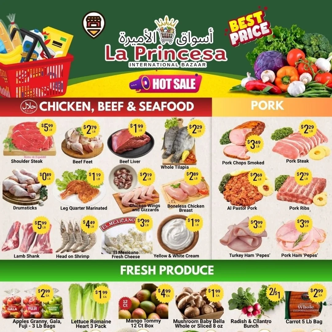 Weekly Sale is ON 🔥
Fresh picks. Big savings. All week long.

La Princesa Market
3074 Story Rd, San Jose
7 am - 10 pm

We accept EBT.

#ShopLocal #CommunityMarket #LocalGrocery #FreshEveryday #YourNeighborhoodMarket #SupportLocal #FreshAndAffordable