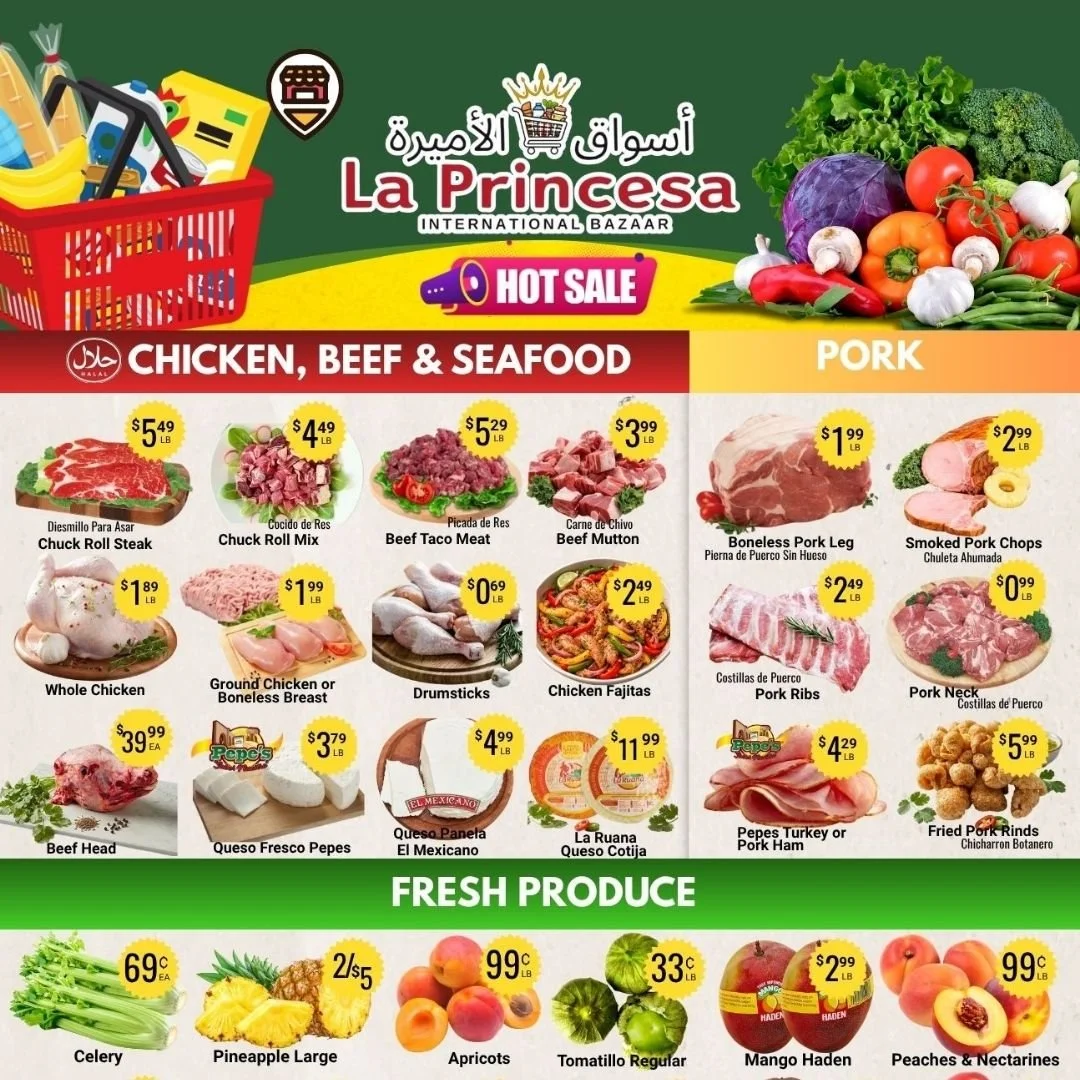 Don&rsquo;t miss this week&rsquo;s deals!
Fresh favorites at prices you&rsquo;ll love. 😍
Valid June 10-16

At La Princesa Market
3074 Story Rd, San Jose
7 am - 10 pm

#ProduceSale #FreshProduce #EatFresh #ShopLocal #GroceryDeals #HealthyEating #Fres