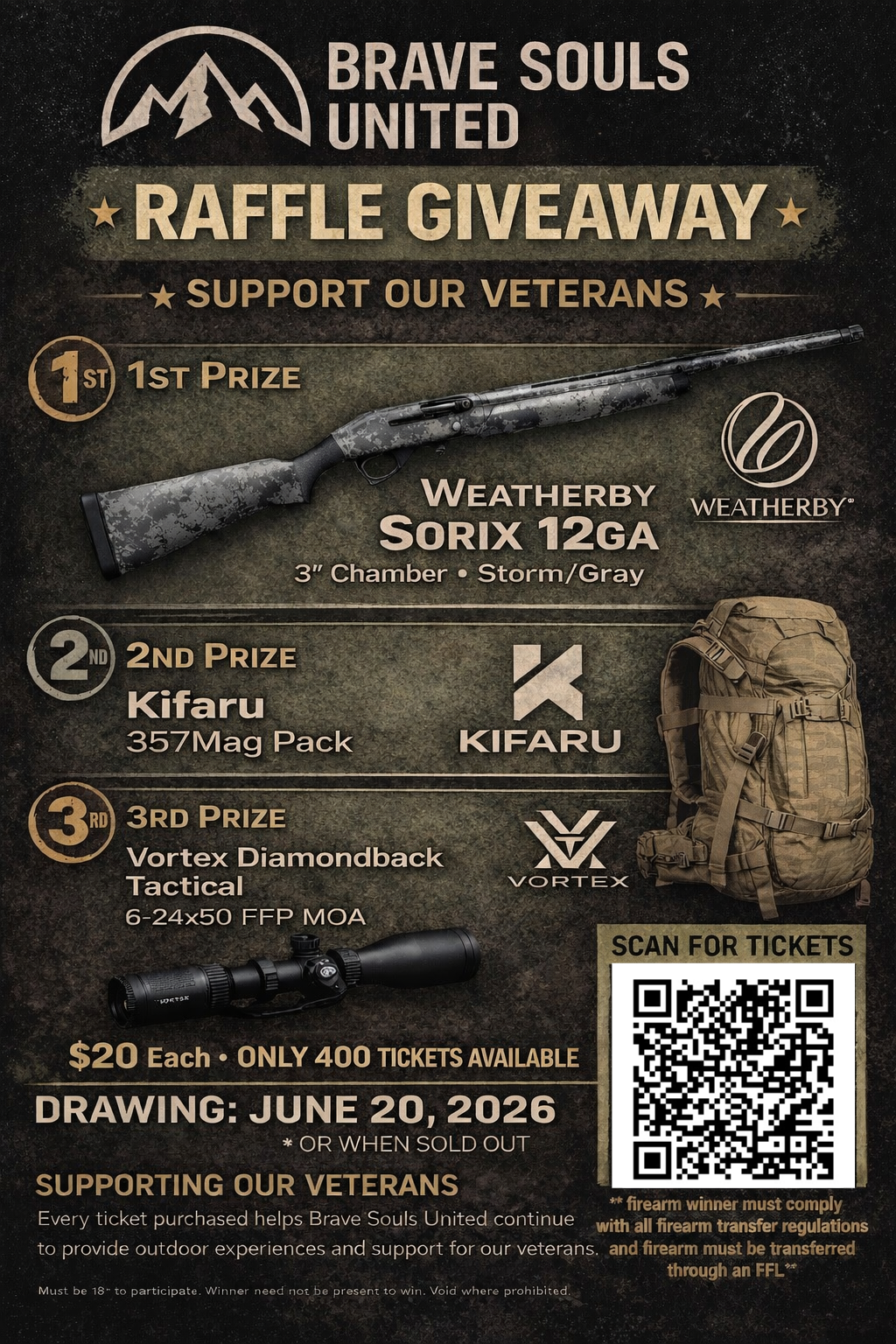 Weatherby Shotgun and Gear Raffle