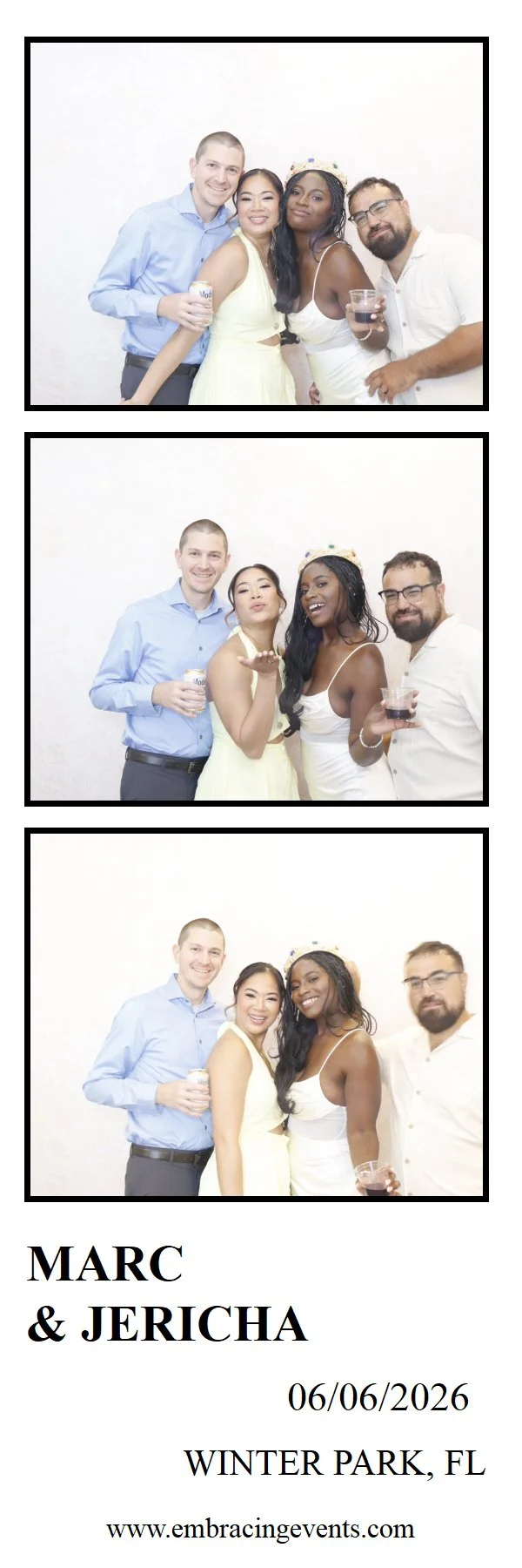 Congratulations Marc & Jericha.
Modern, simple template (2x6)