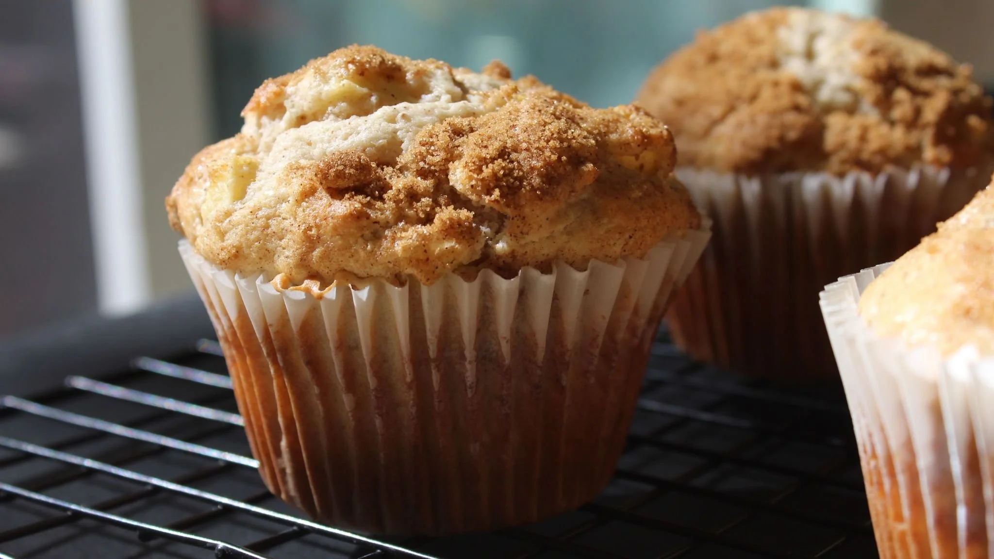       
  
        Soft Apple Muffins Recipe | Cozy Fall Recipes   Ingredients:     2 Cups Flour   1 Teaspoon Cinnamon   &frac14; Teaspoon Nutmeg   1 Tablespoon Baking Powder   &frac12; Teaspoon Salt   &frac12; Cup Sugar   &frac12; Cup Butter, Cubed  