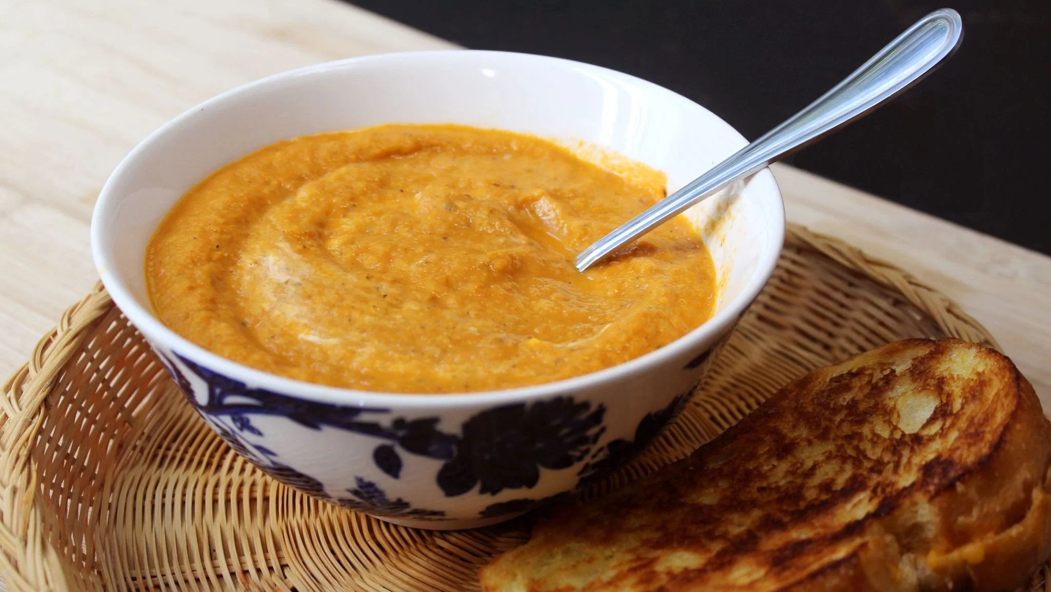       
  
        Creamy Roasted Tomato &amp; Leek Soup Recipe | Cozy Fall Recipes   How to make a creamy tomato soup with roasted vegetables.  Ingredients:   2 lbs. Tomatoes, Quartered  1 Shallot, Peeled &amp; Quartered  3 Garlic Cloves, Peeled &amp
