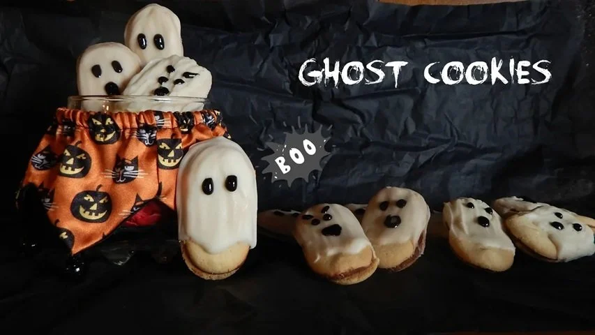 Halloween Recipes: Easy and Quick Ghost Cookies, No-Bake