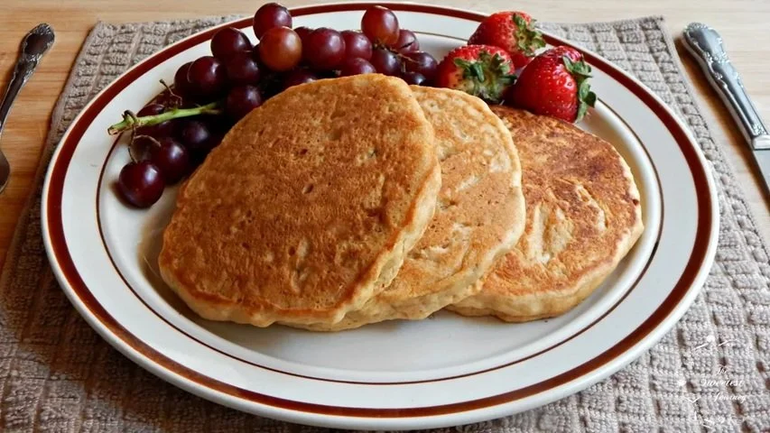 Healthy Whole Wheat Pancakes Recipe (No Eggs + No Dairy)