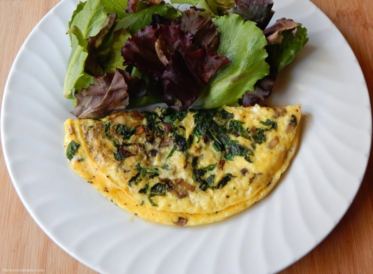 Spinach Mushroom Omelette Recipe