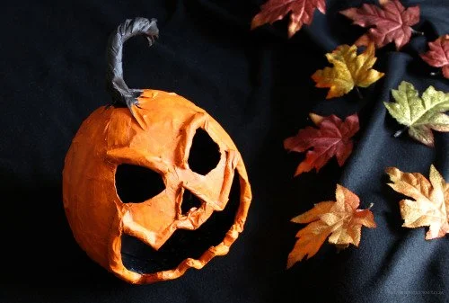 Paper Mache Pumpkin Tutorial | DIY Halloween Decor