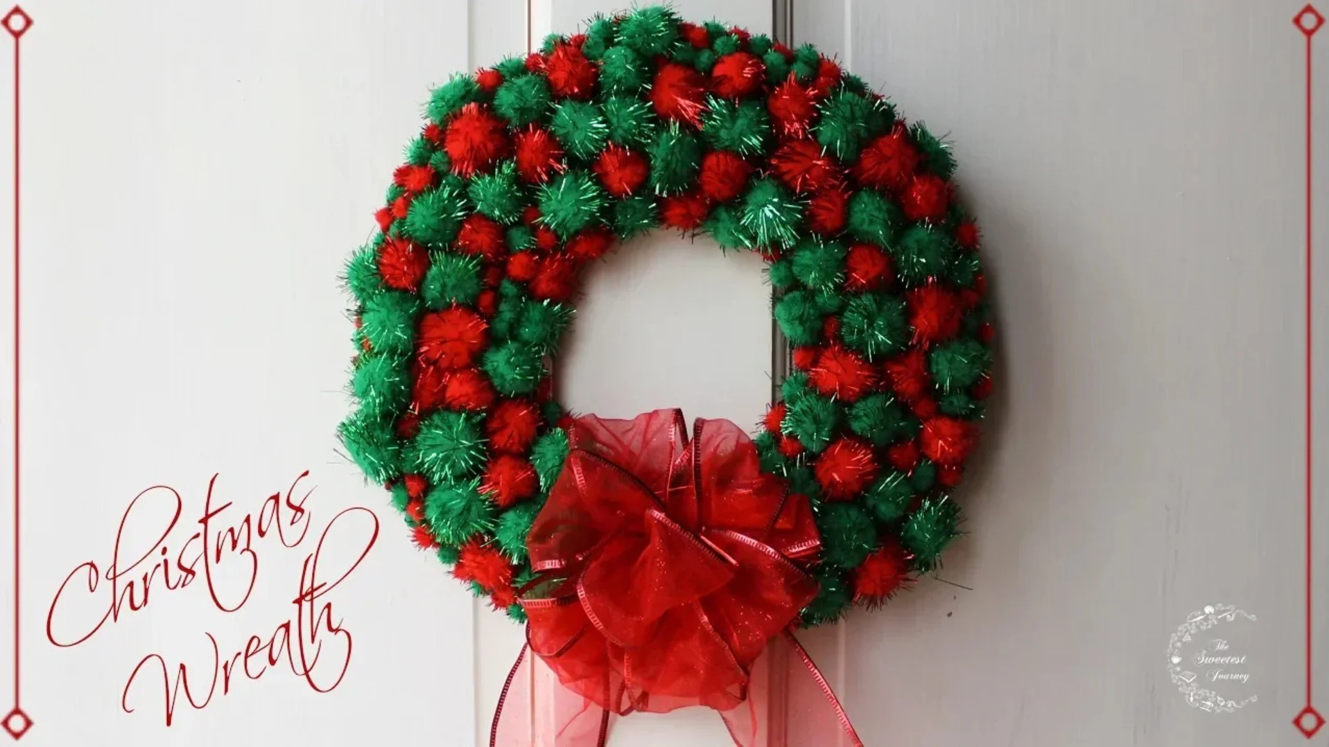 DIY Colorful Christmas Wreath Tutorial | Christmas Decorations