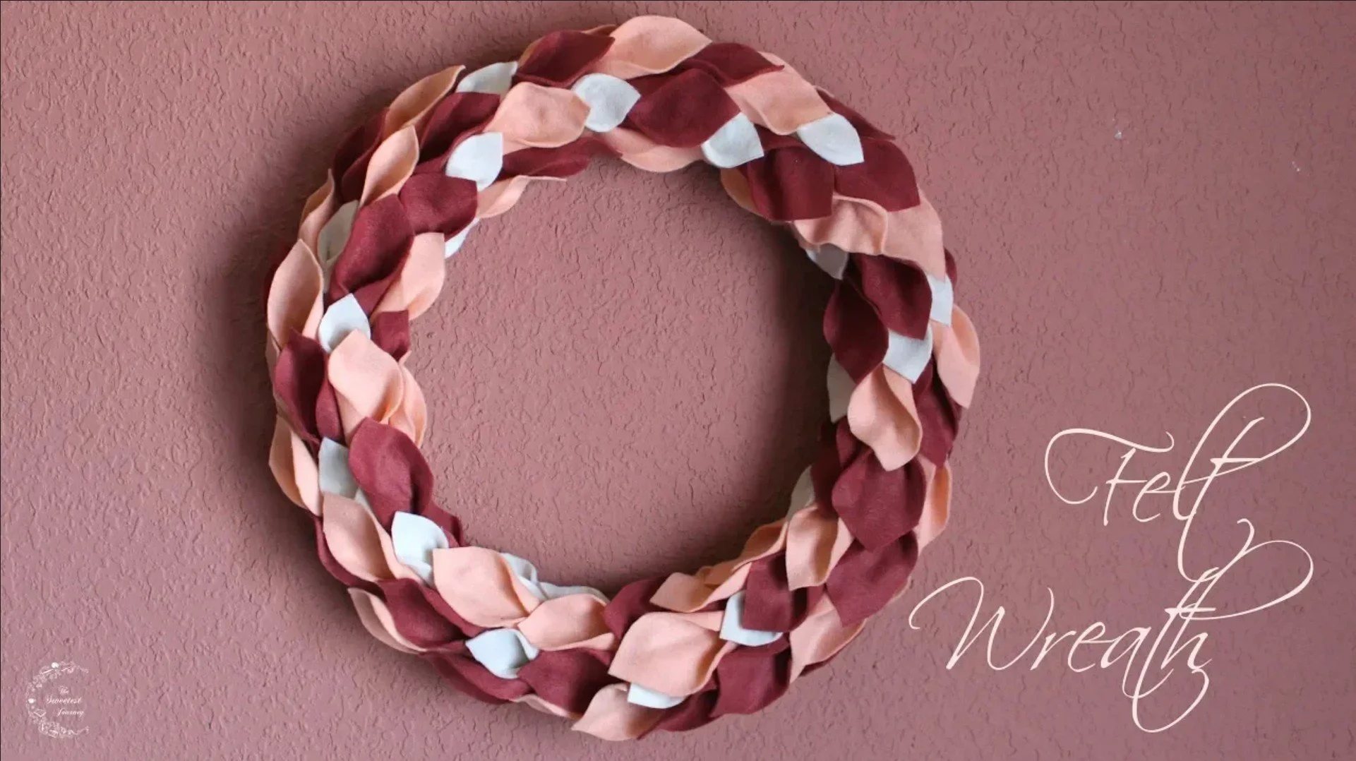 Felt Flower Petal Wreath Tutorial | Easy &amp; Budget Friendly DIY