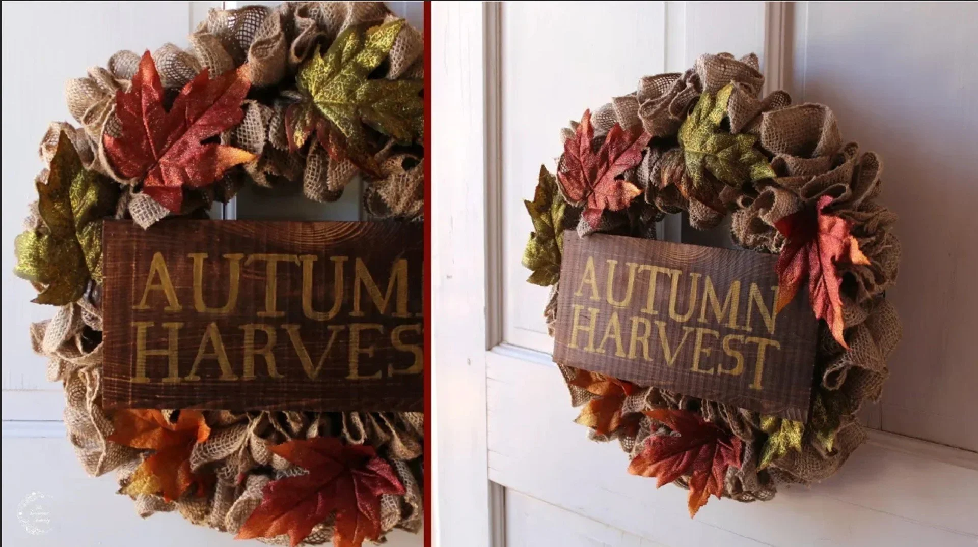 How to Make a Simple Burlap Wreath | Fall Wreath Tutorial&nbsp;