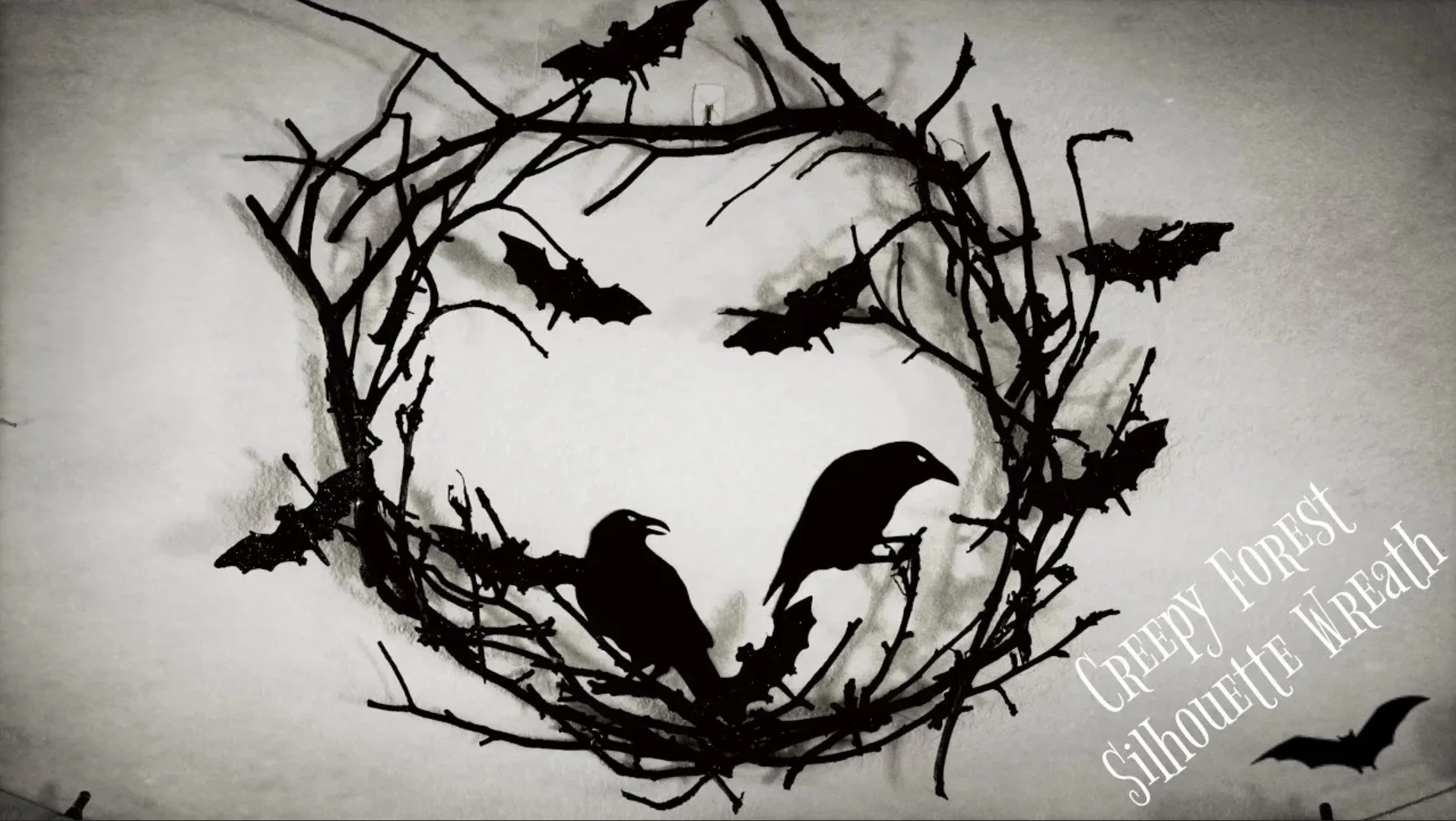 Creepy Forest Silhouette Wreath | Halloween Decorations