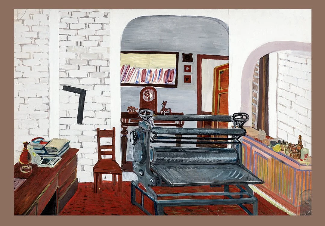  torculo del desobligo, acrilico sobre cartulina, 100x070, 1989