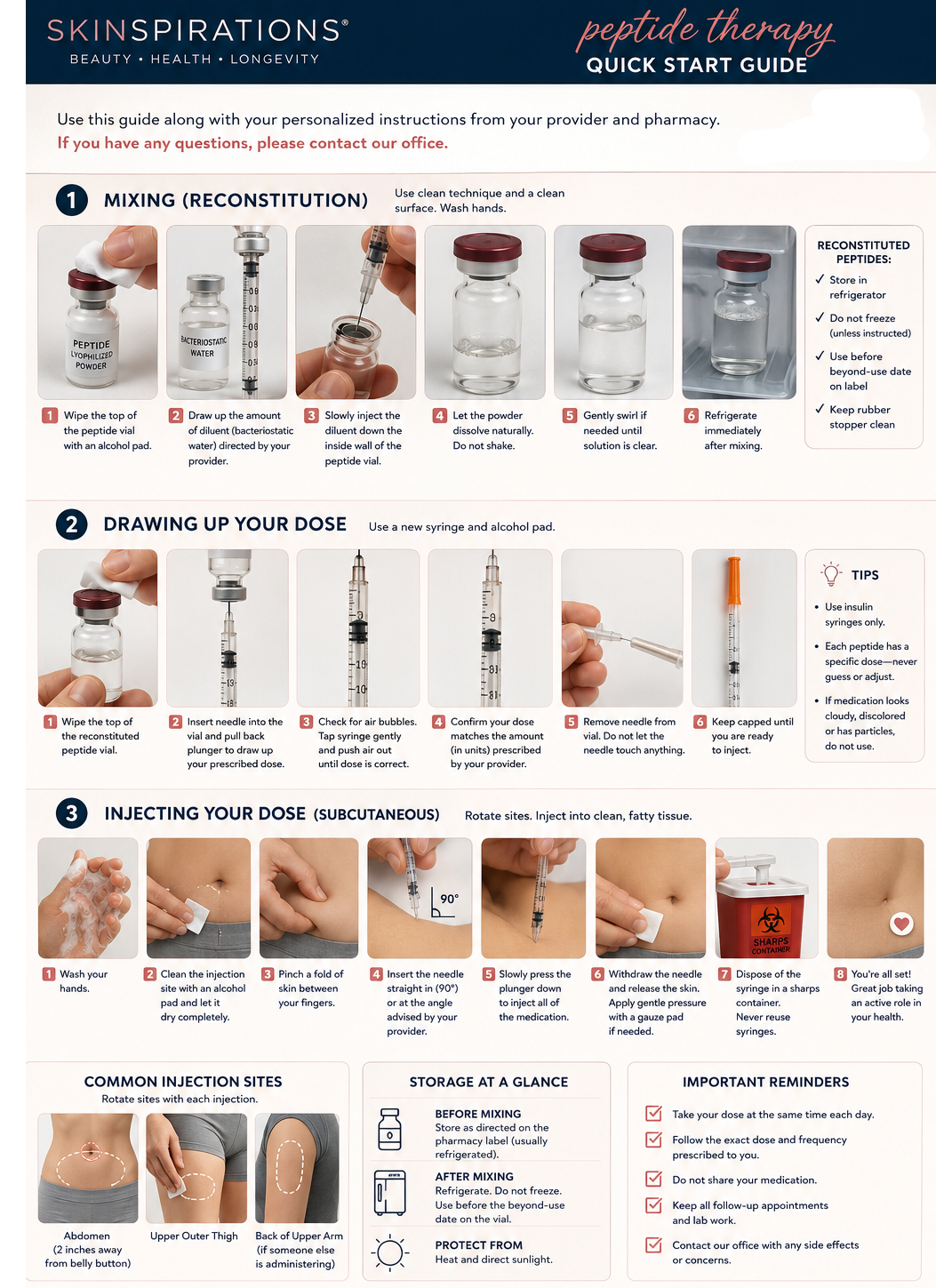 Quick start peptide therapy instructions at Skinspirations