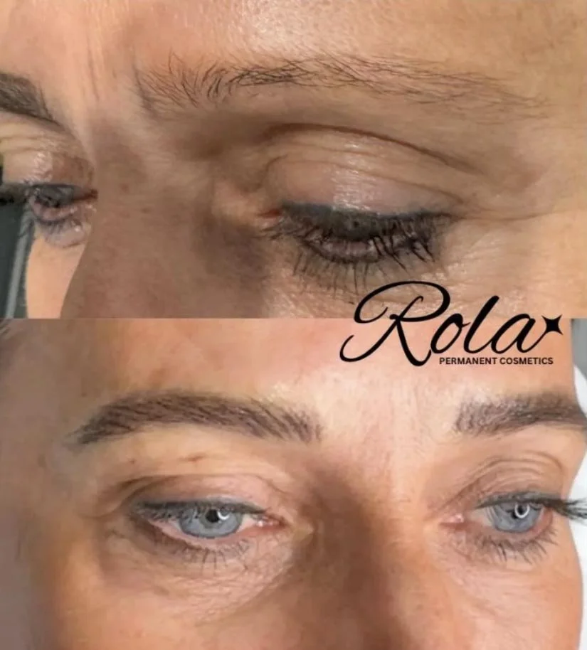 Ro,a - permanent makeup before and after with eyebrows