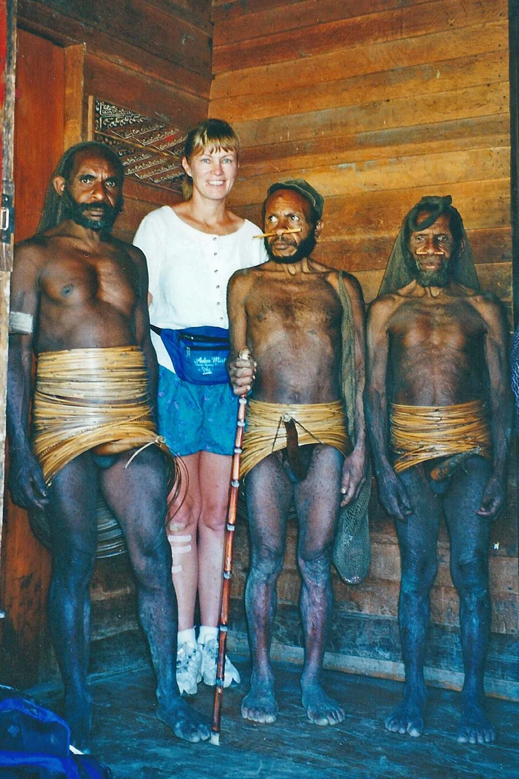 Dr. Cindy Elliott with some of the local people in Papua, Indonesia