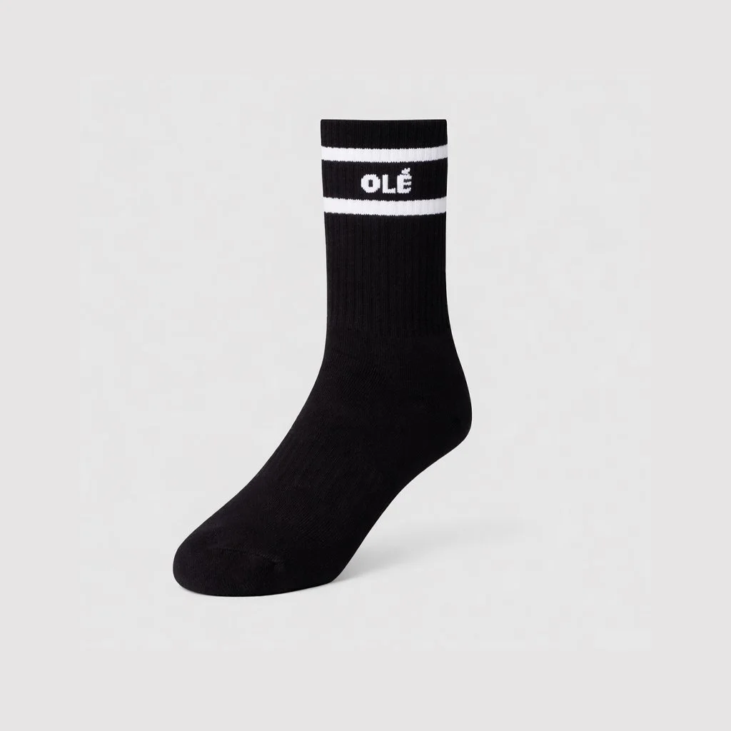 Classic Black Olé Crew Sock