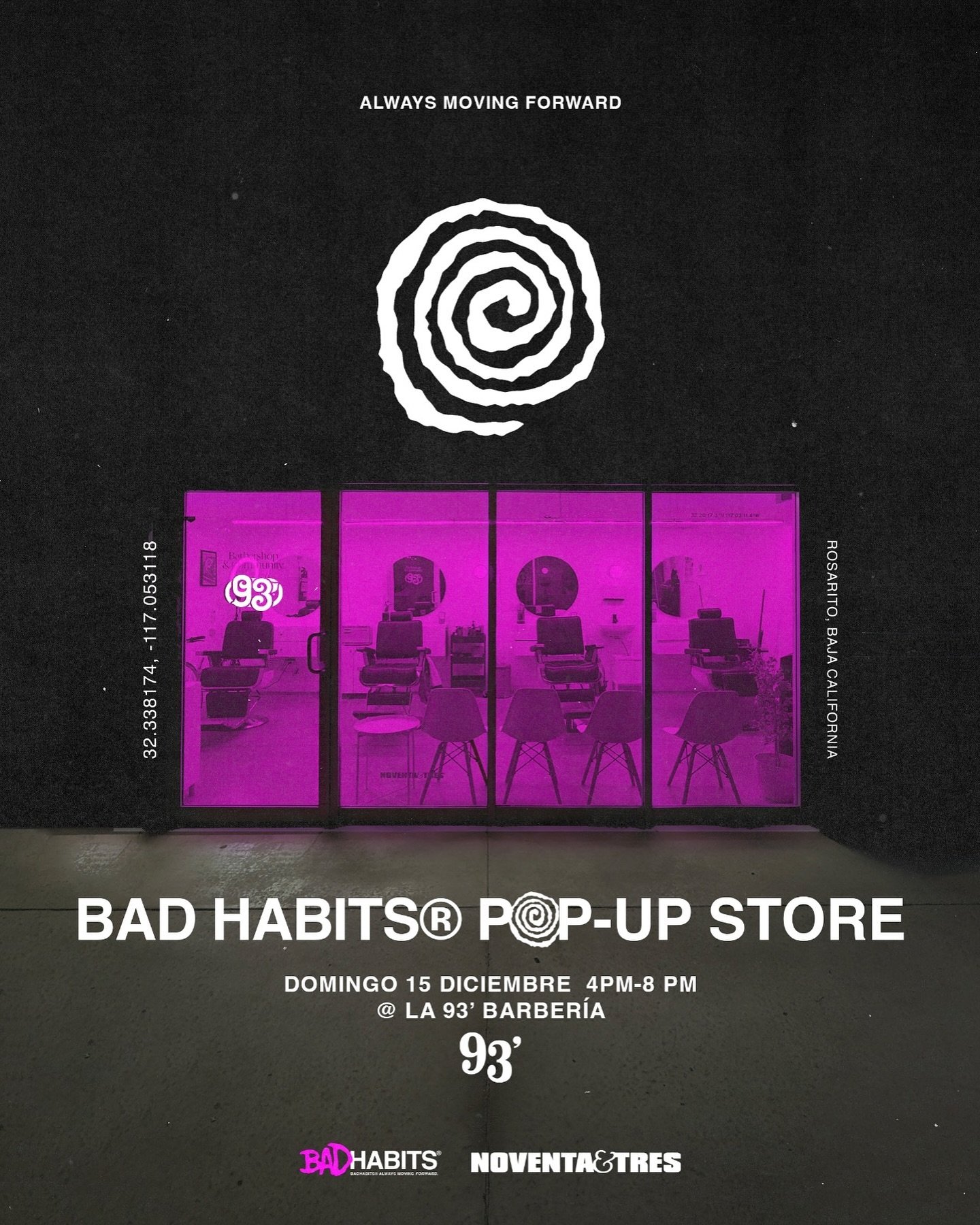 Join the team for a shakeout run this Sunday the 15th 3PM, followed by our pop-up store at the @noventaytresmx 4PM - 8PM. 
See you there. 

#alwaysmovingforward #badhabits