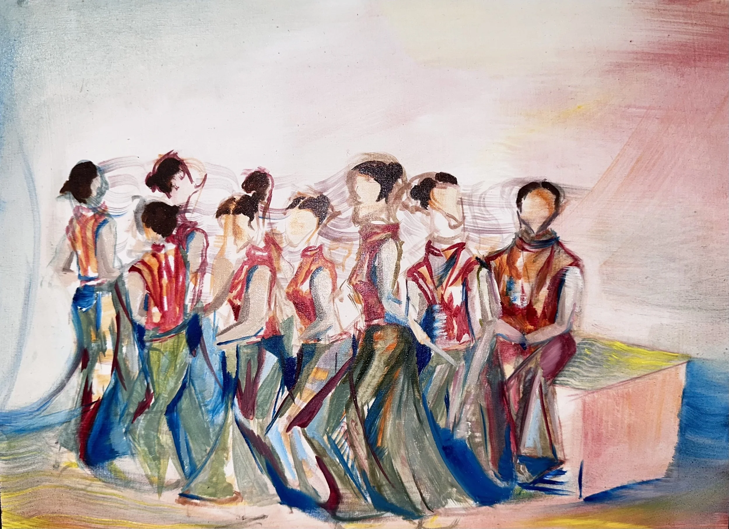 Rise, 2024, oil on panel by Brynn Gerl
