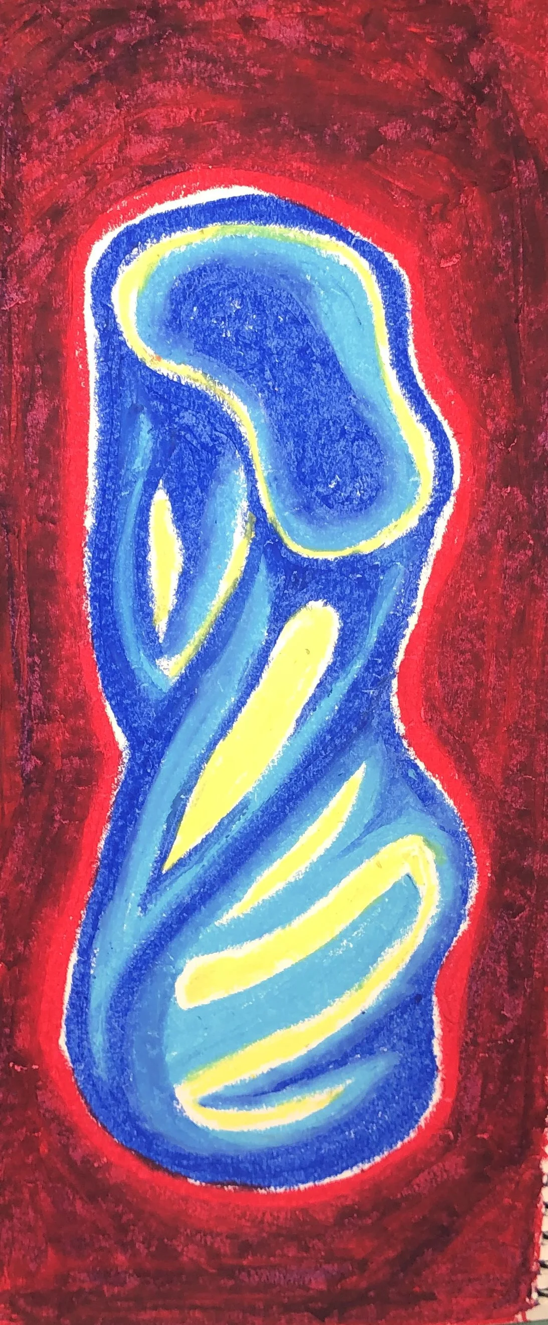 ase, 2023, oil pastel on paper by Brynn Gerl. Still life study.